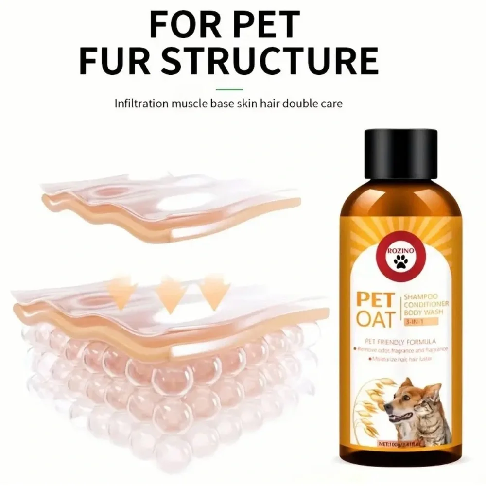 Oat Pet Three In One Shampoo, And Body Wash, With A Fresh Fragrance